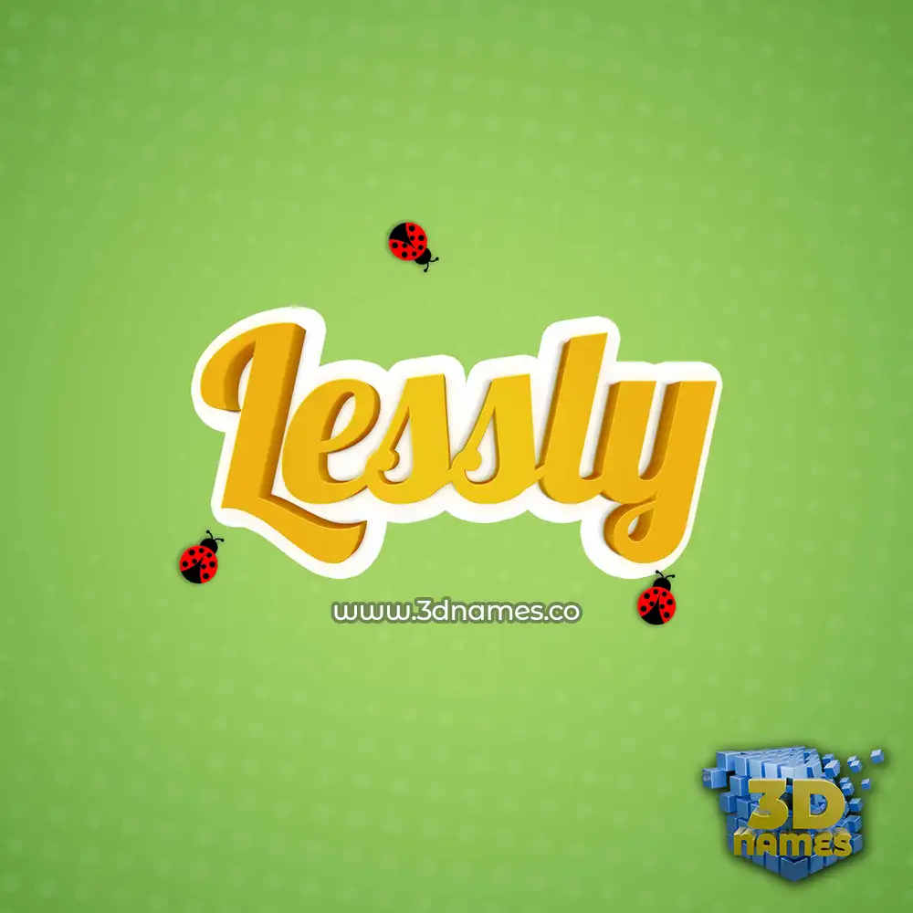 lessly in Ladybugs style - 3D name wallpaper