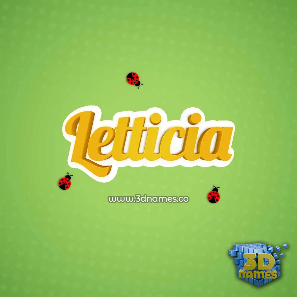 letticia in Ladybugs style - 3D name wallpaper