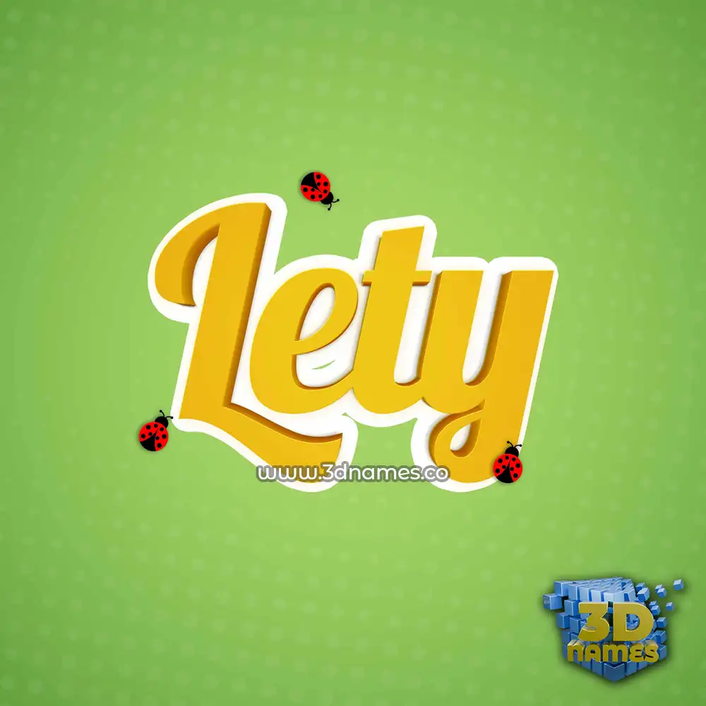 lety in Ladybugs style - 3D name wallpaper