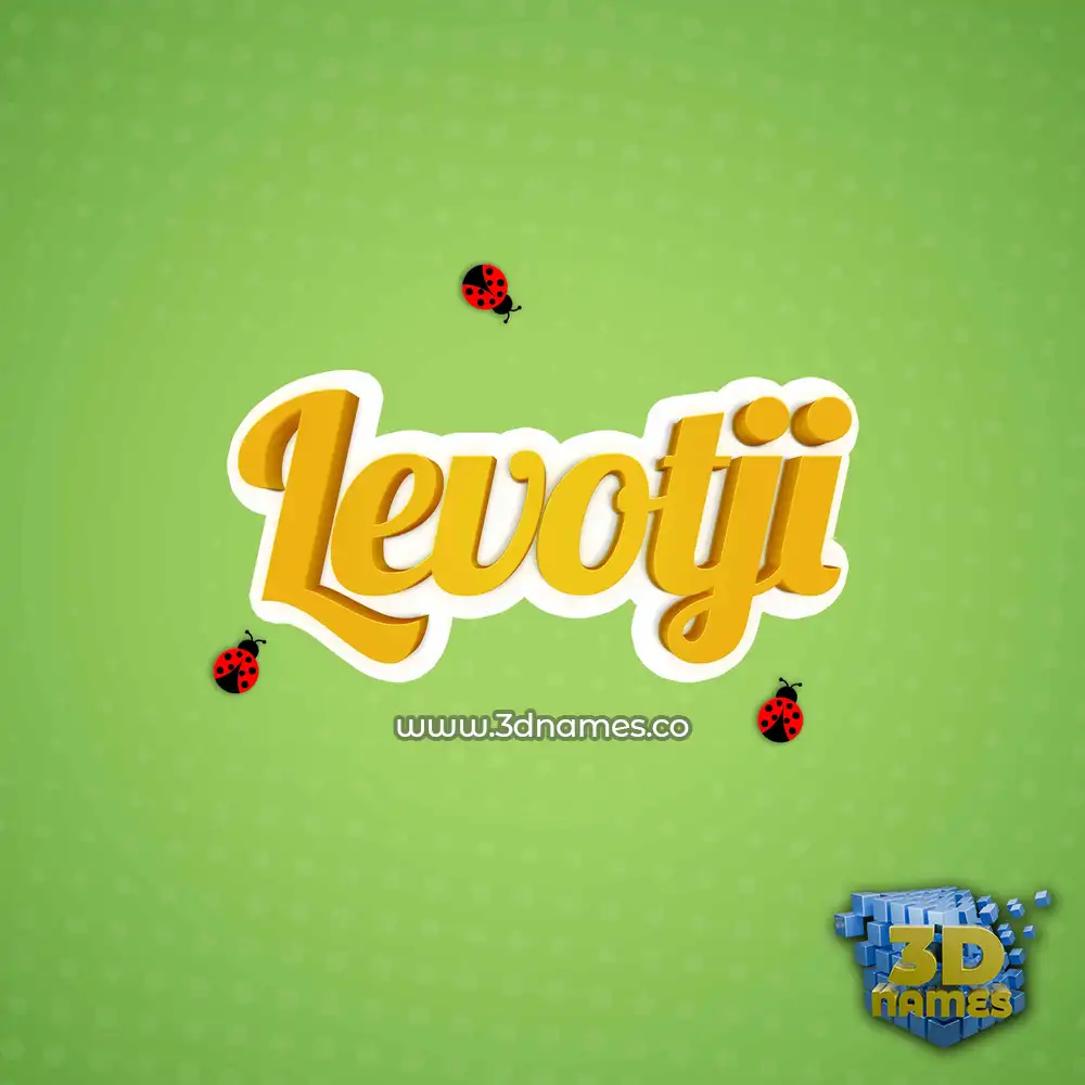 levotji in Ladybugs style - 3D name wallpaper