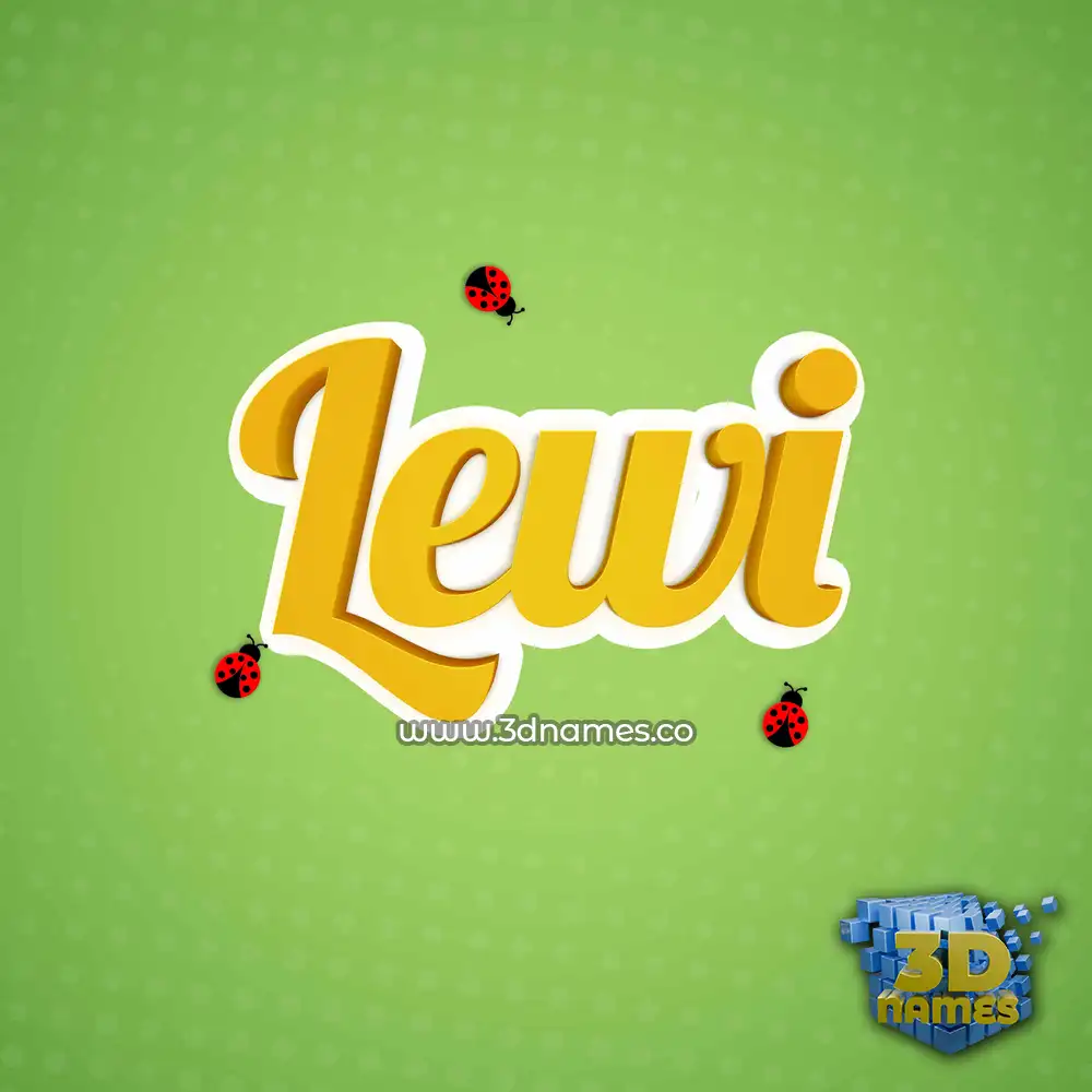 lewi in Ladybugs style - 3D name wallpaper