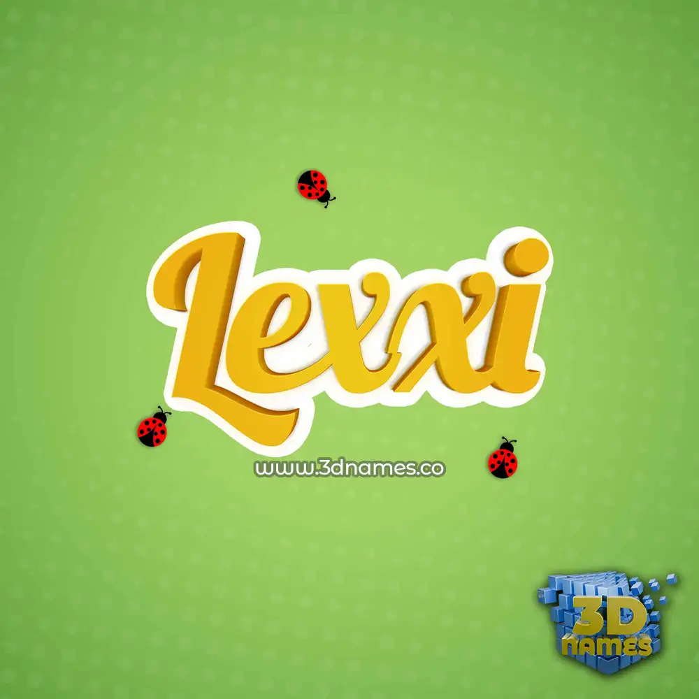 lexxi in Ladybugs style - 3D name wallpaper