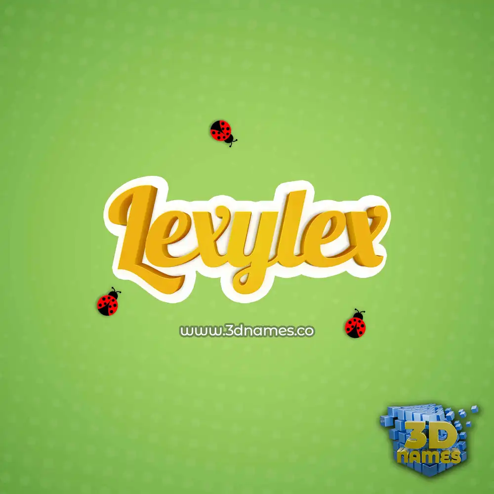 lexylex in Ladybugs style - 3D name wallpaper