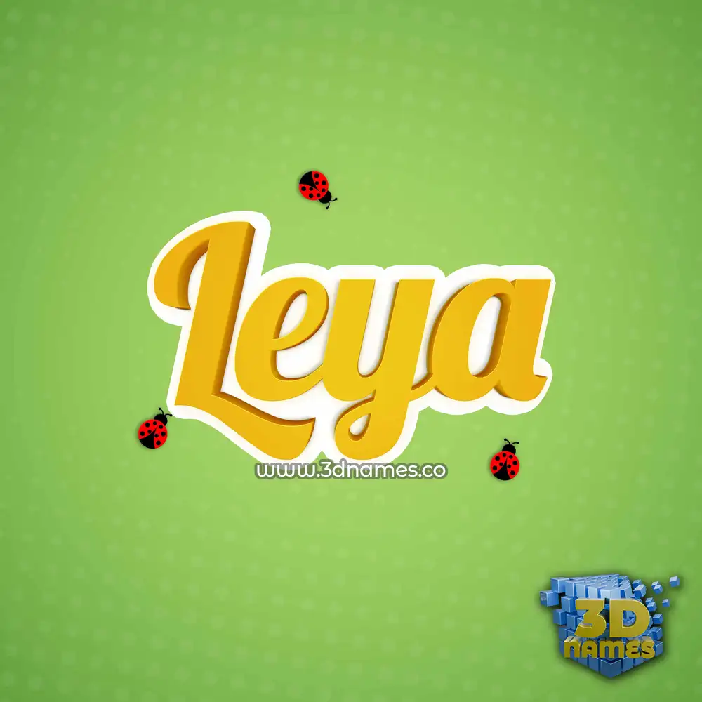 leya in Ladybugs style - 3D name wallpaper