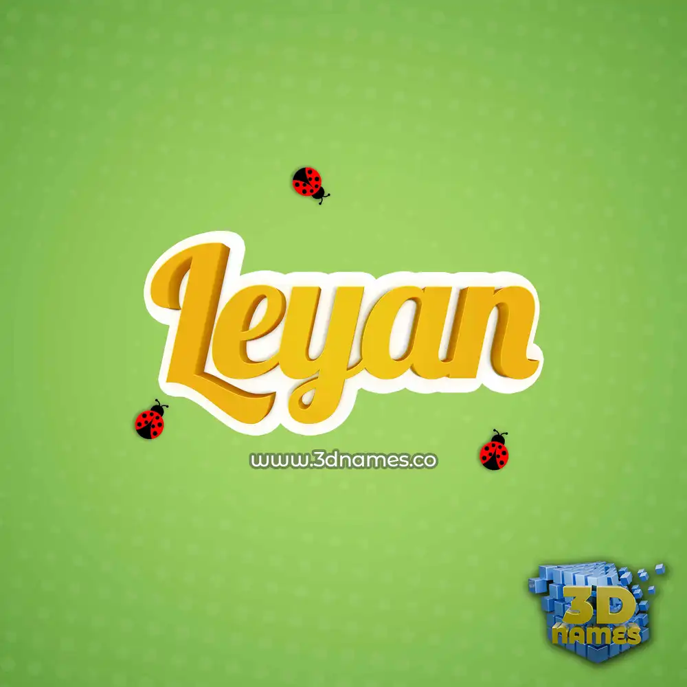 leyan in Ladybugs style - 3D name wallpaper