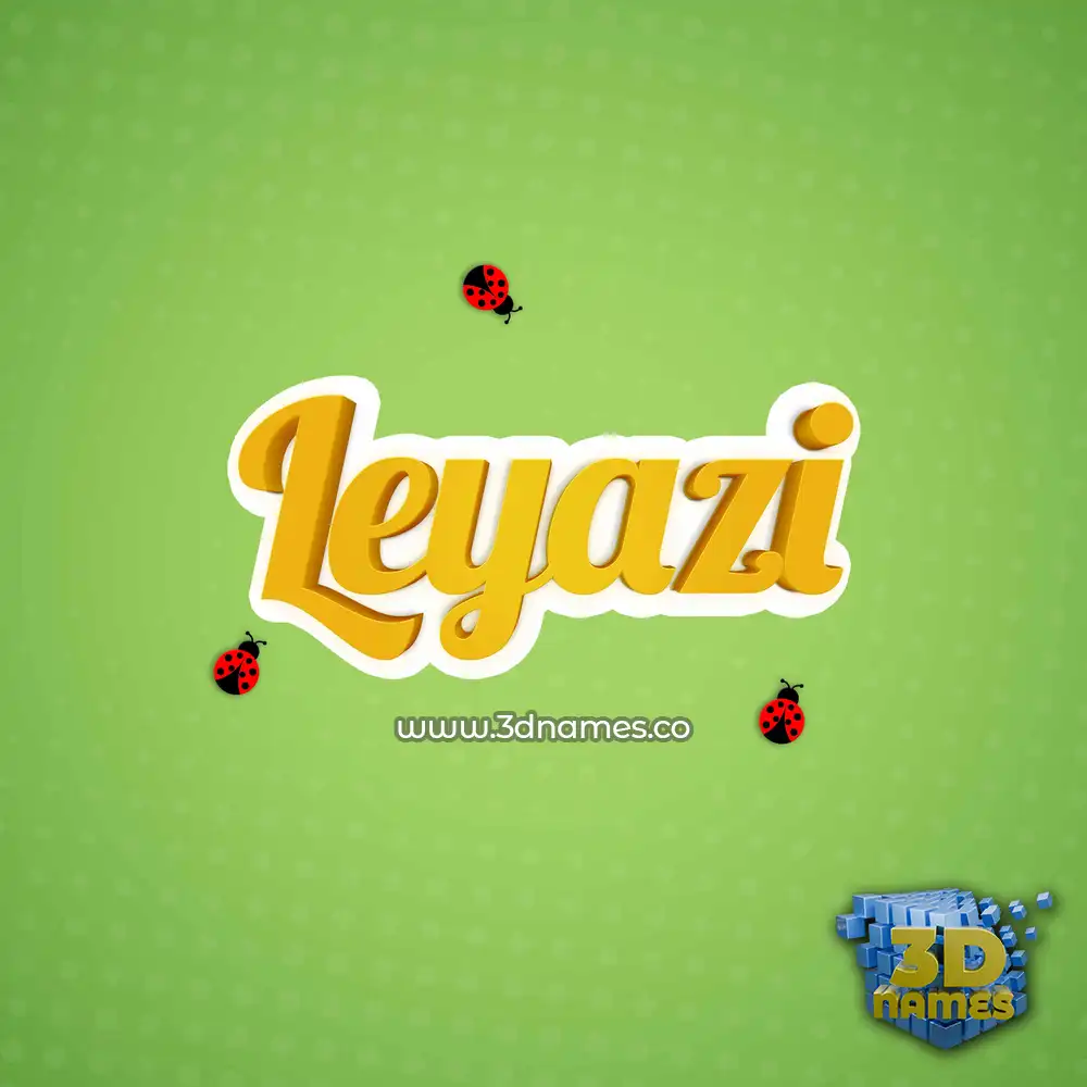 leyazi in Ladybugs style - 3D name wallpaper