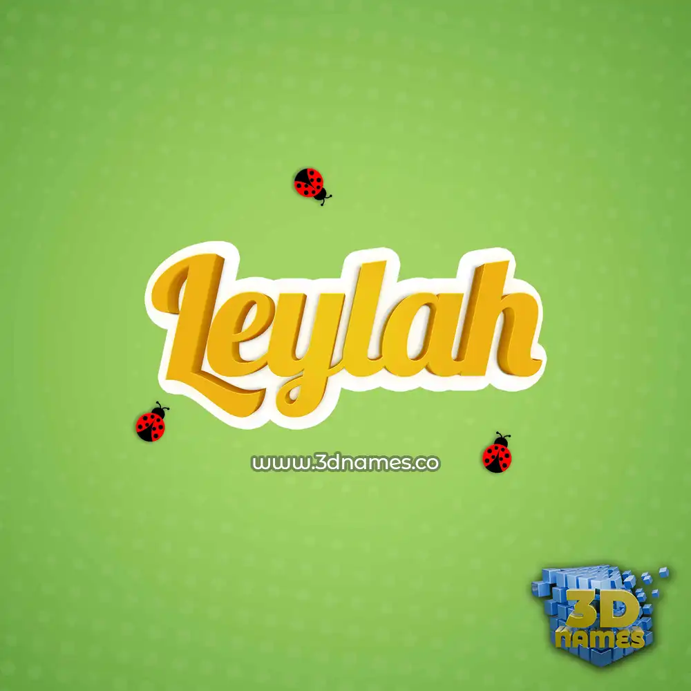 leylah in Ladybugs style - 3D name wallpaper