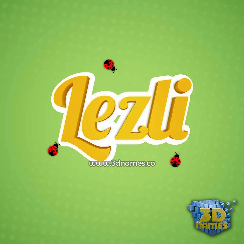 lezli in Ladybugs style - 3D name wallpaper