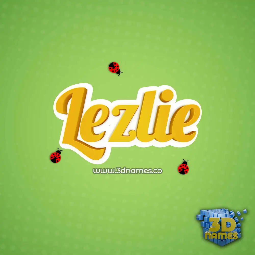lezlie in Ladybugs style - 3D name wallpaper