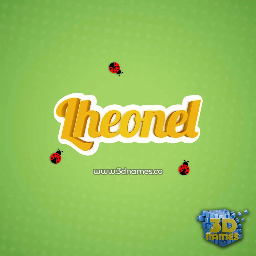 lheonel in Ladybugs style - 3D name wallpaper