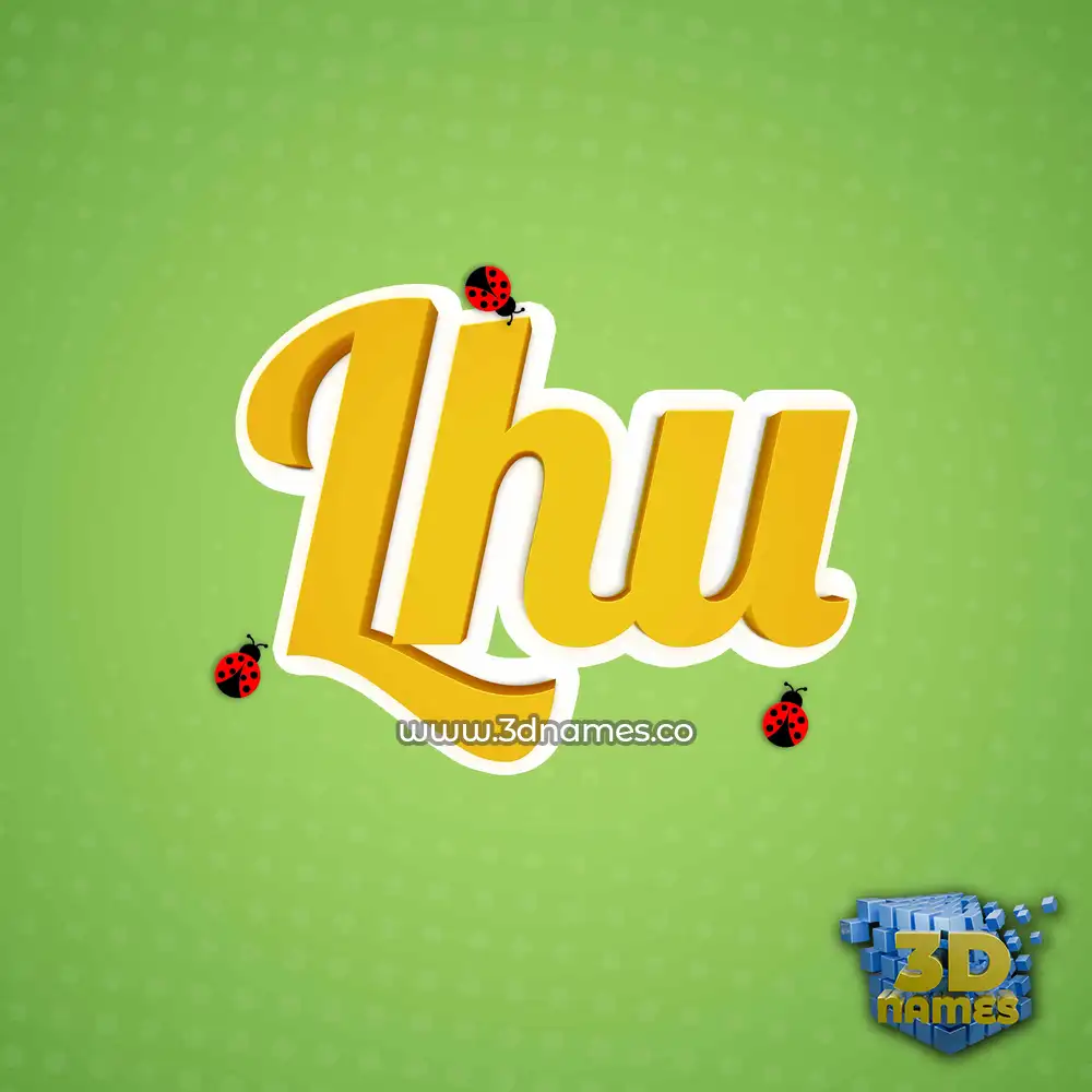 lhu in Ladybugs style - 3D name wallpaper