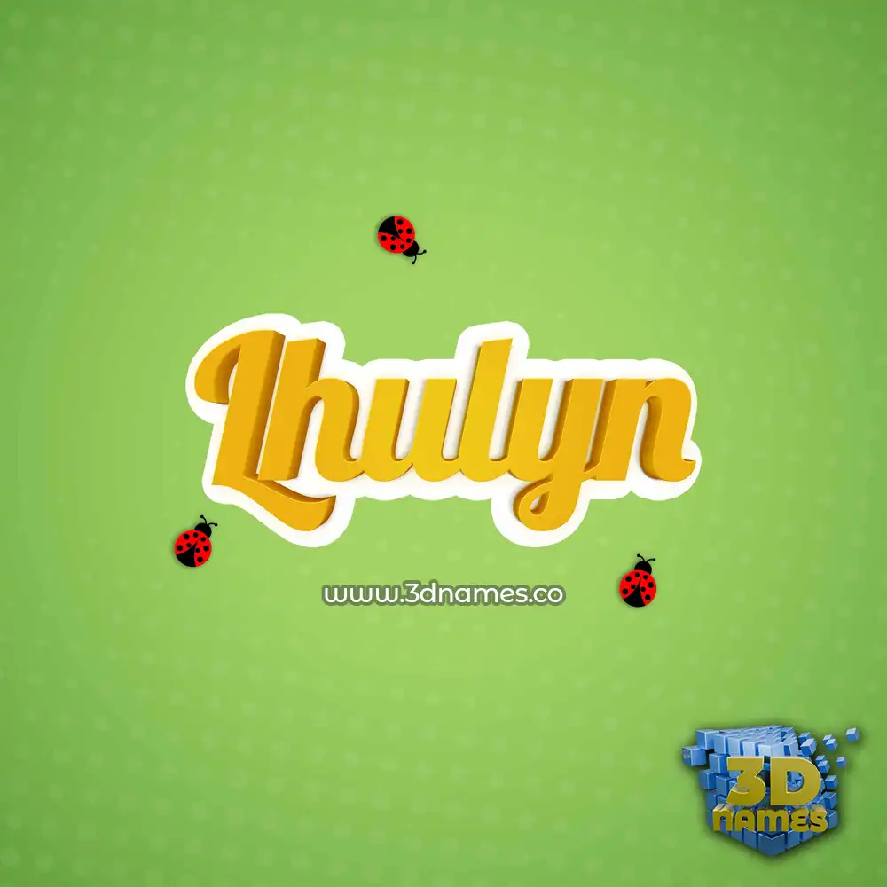 lhulyn in Ladybugs style - 3D name wallpaper