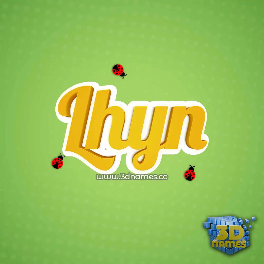 lhyn in Ladybugs style - 3D name wallpaper