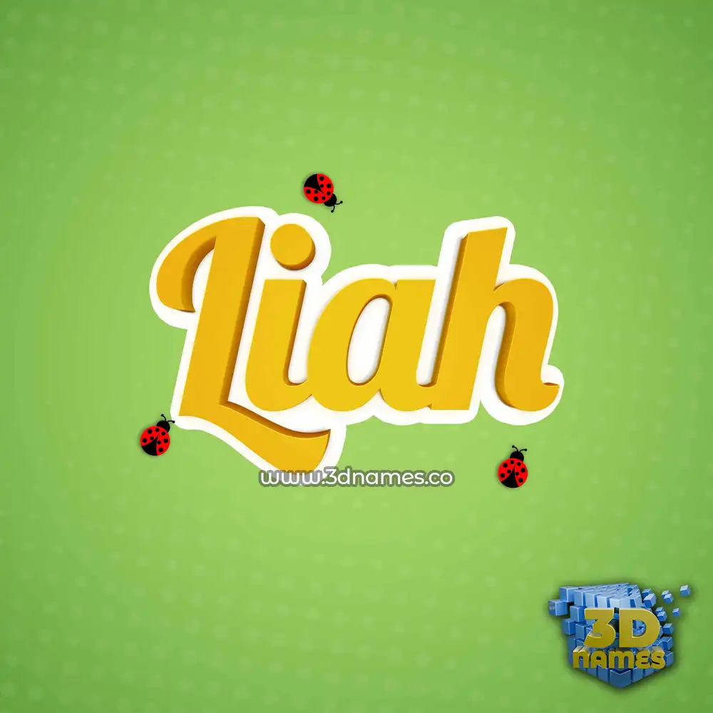 liah in Ladybugs style - 3D name wallpaper