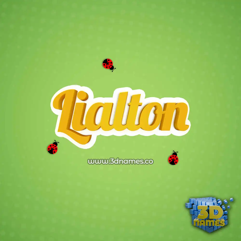 lialton in Ladybugs style - 3D name wallpaper
