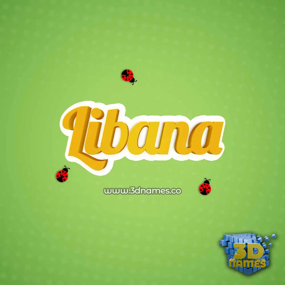 libana in Ladybugs style - 3D name wallpaper