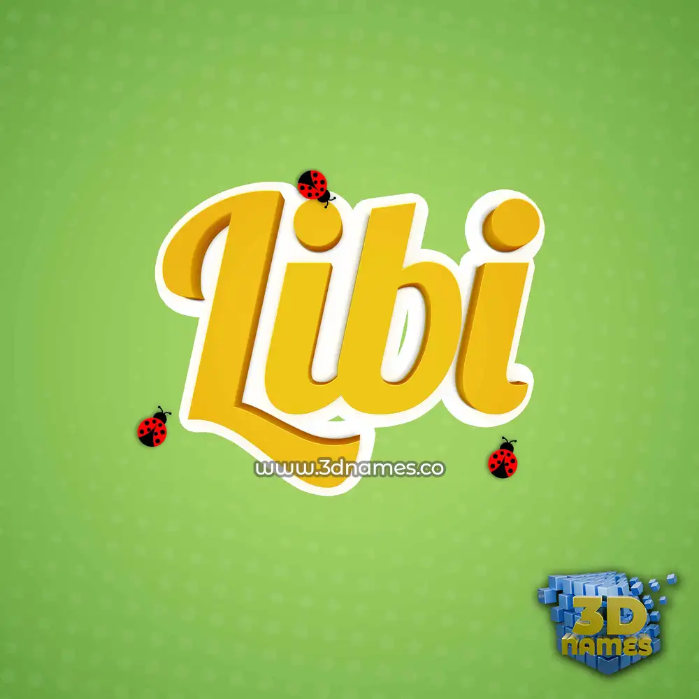 libi in Ladybugs style - 3D name wallpaper
