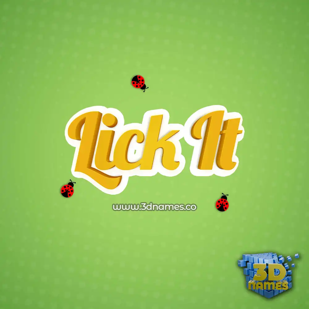 lick it in Ladybugs style - 3D name wallpaper