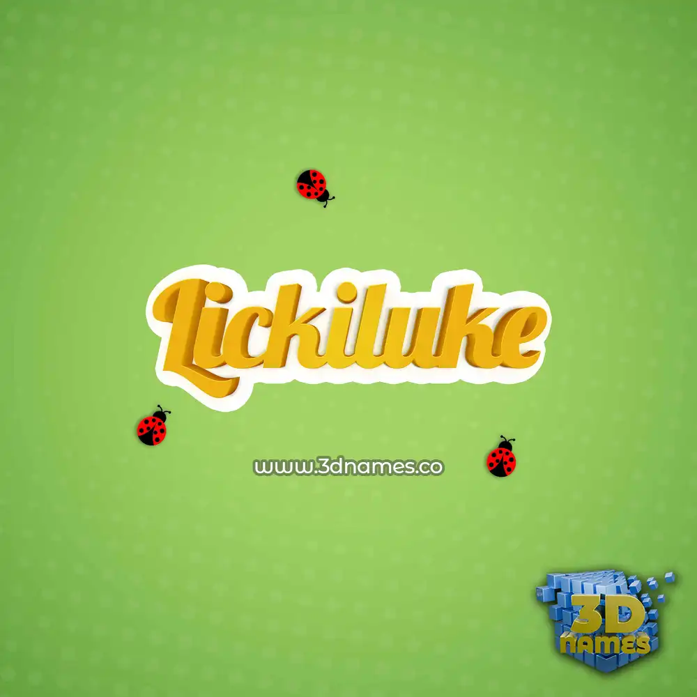 lickiluke in Ladybugs style - 3D name wallpaper