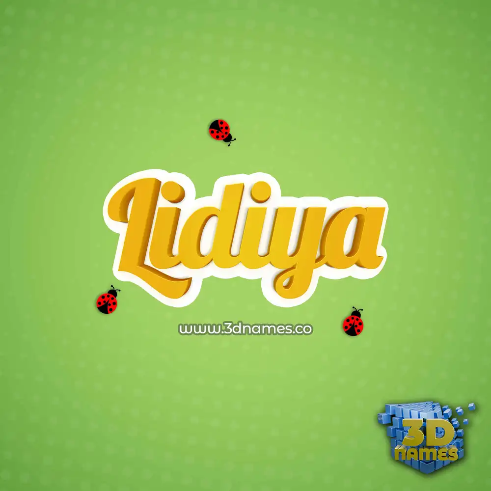 lidiya in Ladybugs style - 3D name wallpaper