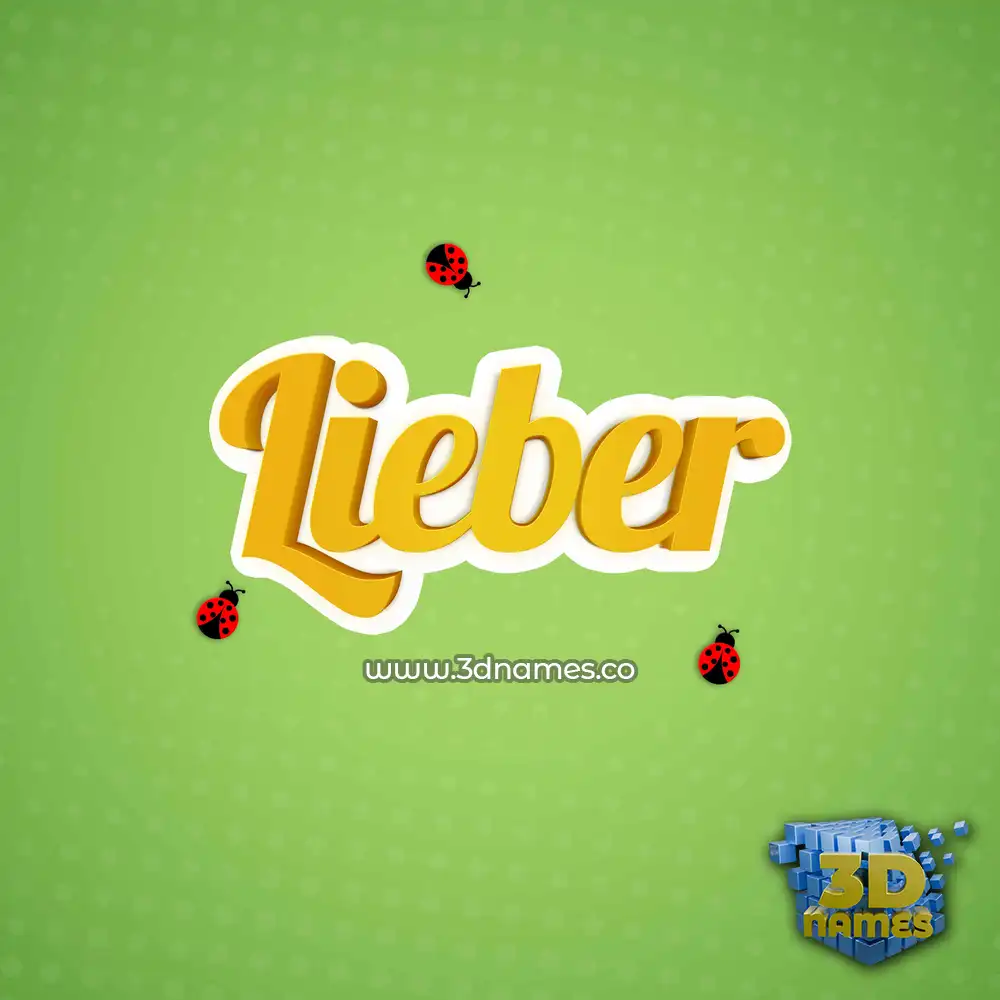 lieber in Ladybugs style - 3D name wallpaper