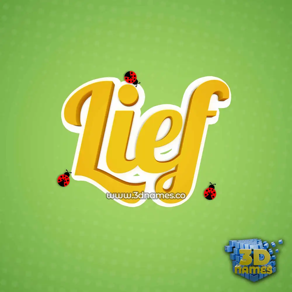 lief in Ladybugs style - 3D name wallpaper