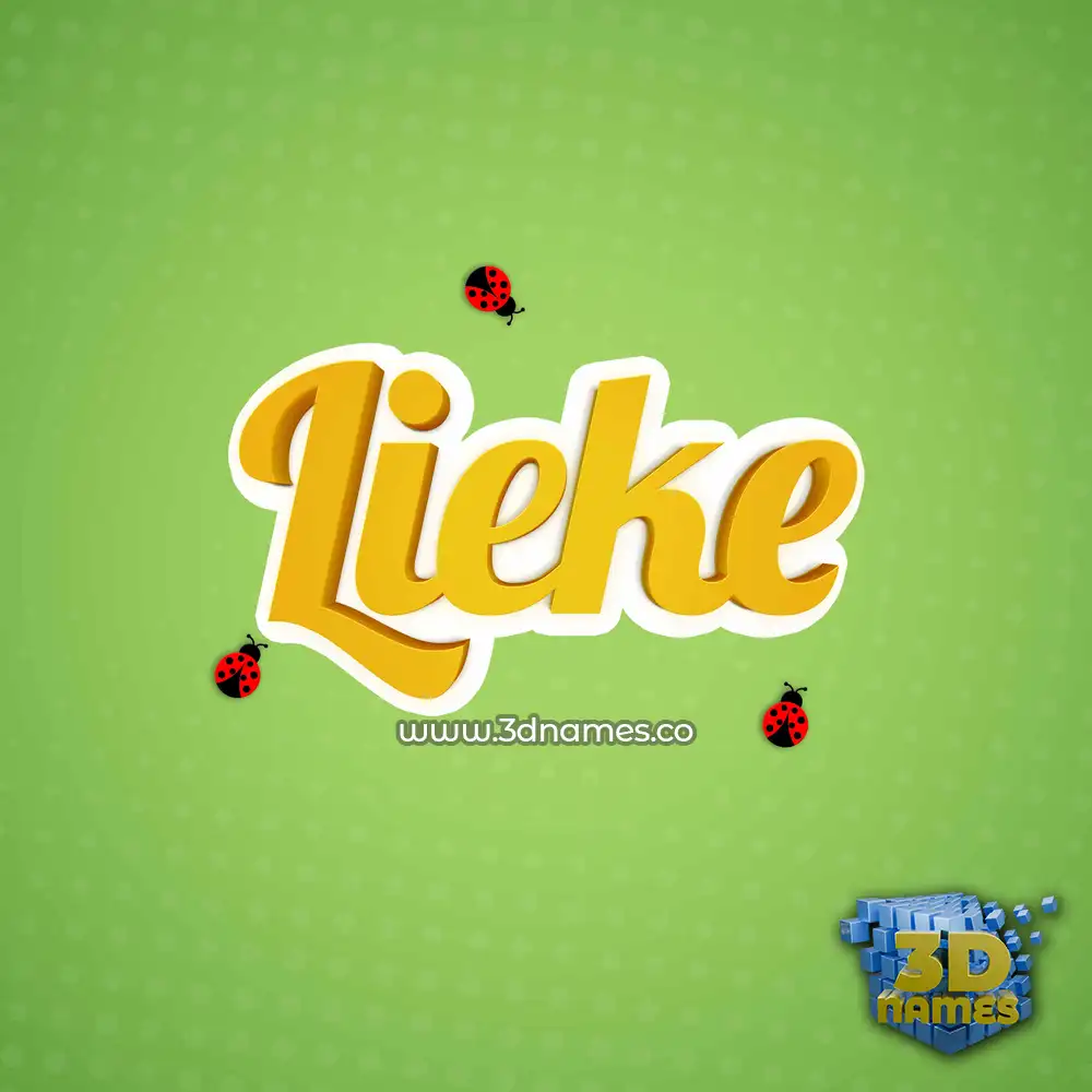 lieke in Ladybugs style - 3D name wallpaper