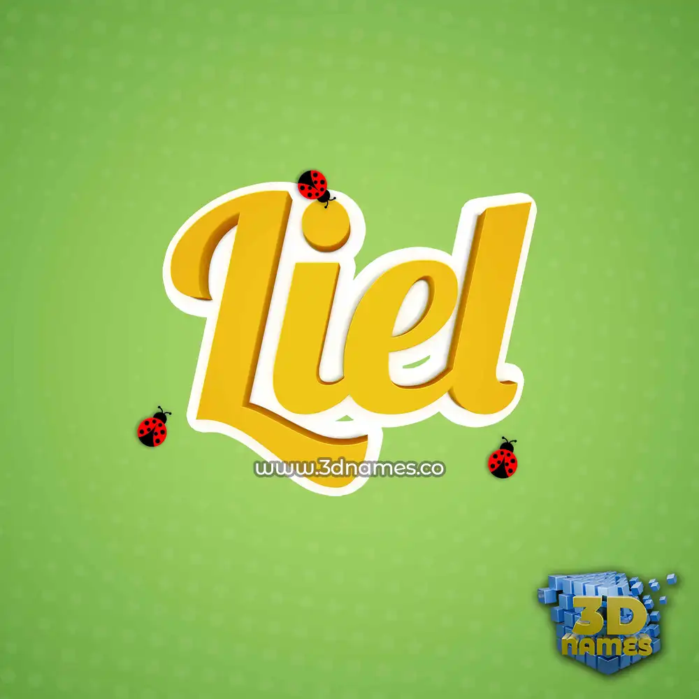 liel in Ladybugs style - 3D name wallpaper