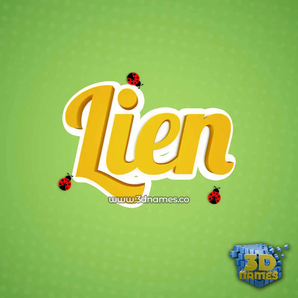 lien in Ladybugs style - 3D name wallpaper
