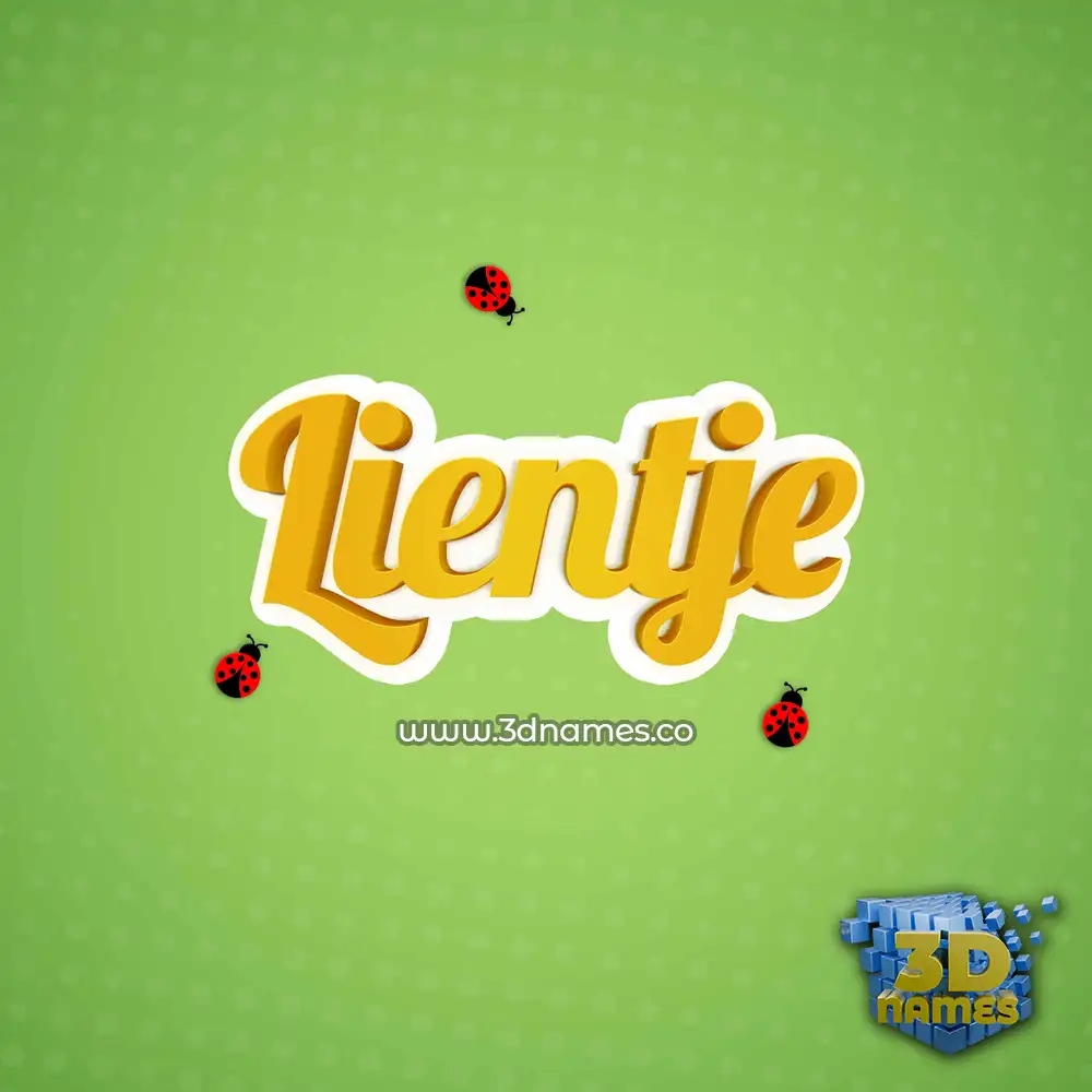 lientje in Ladybugs style - 3D name wallpaper