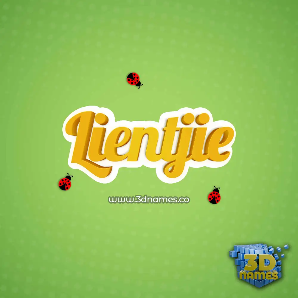 lientjie in Ladybugs style - 3D name wallpaper