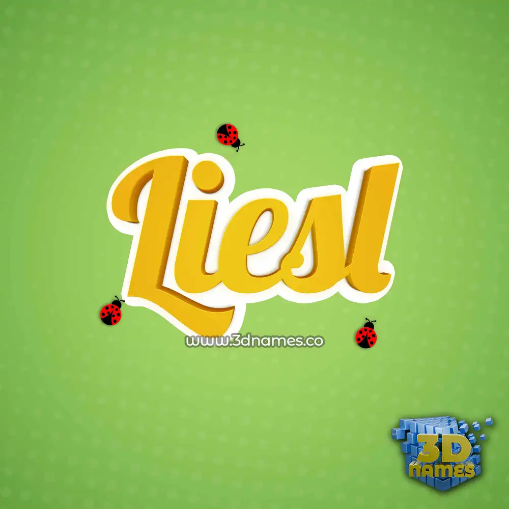 liesl in Ladybugs style - 3D name wallpaper
