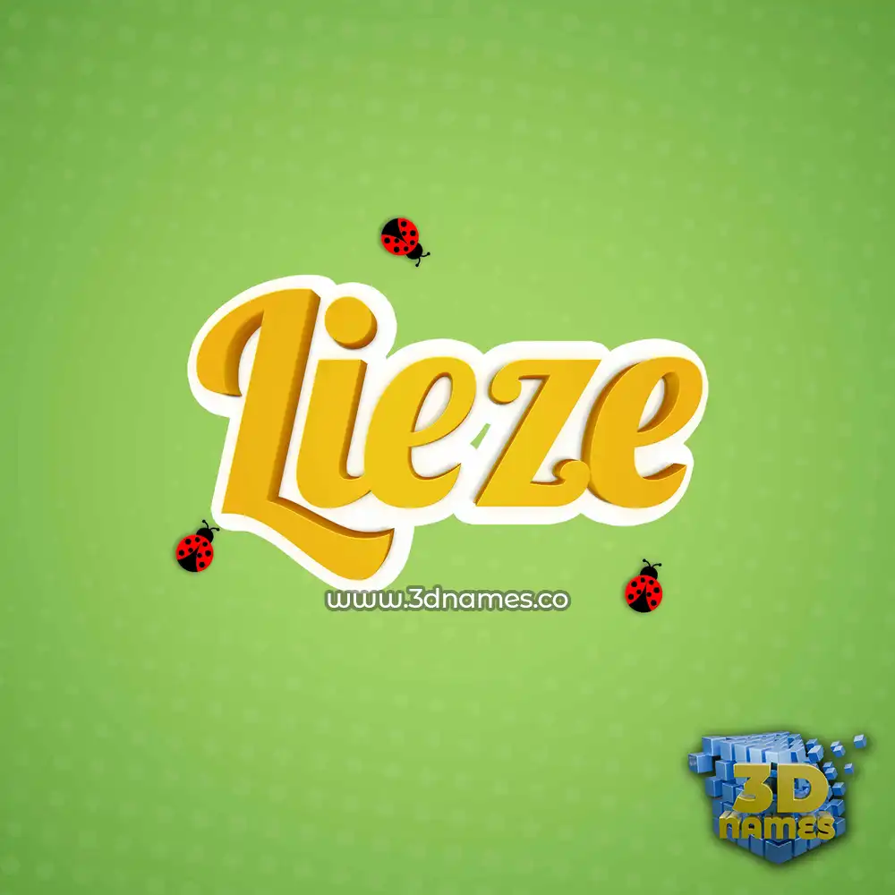 lieze in Ladybugs style - 3D name wallpaper