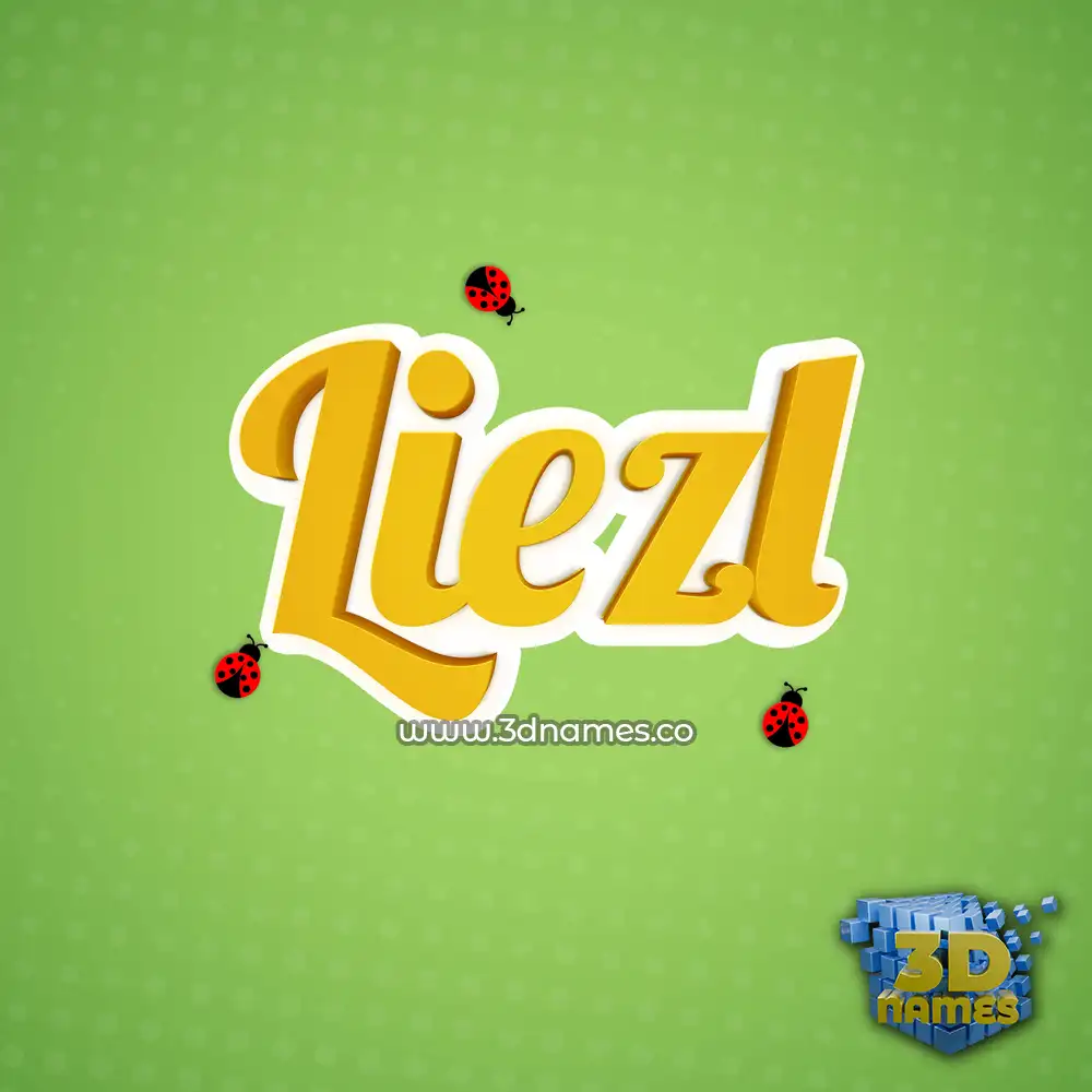liezl in Ladybugs style - 3D name wallpaper