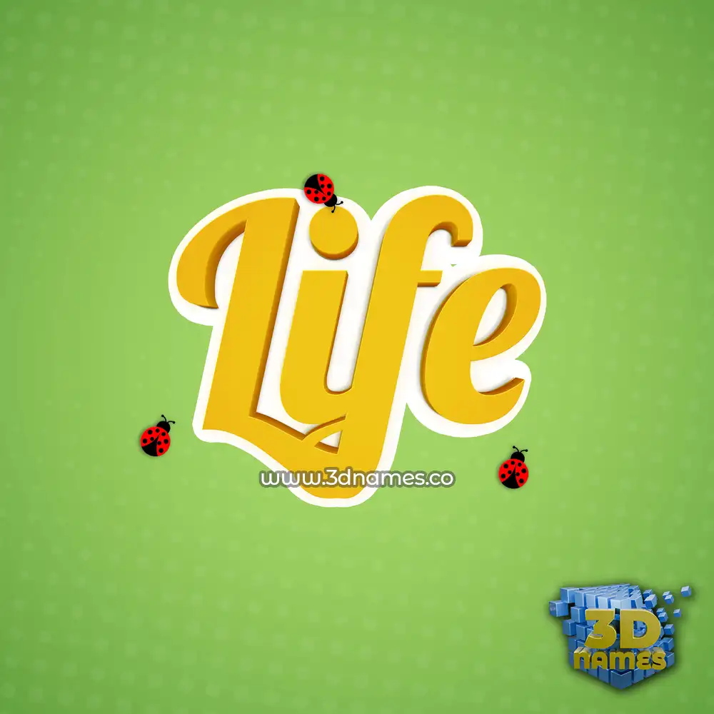 life in Ladybugs style - 3D name wallpaper
