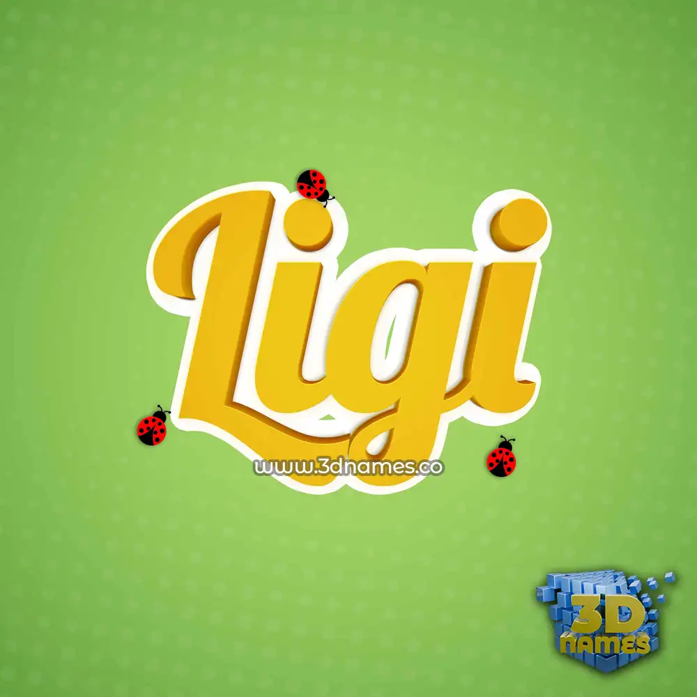 ligi in Ladybugs style - 3D name wallpaper