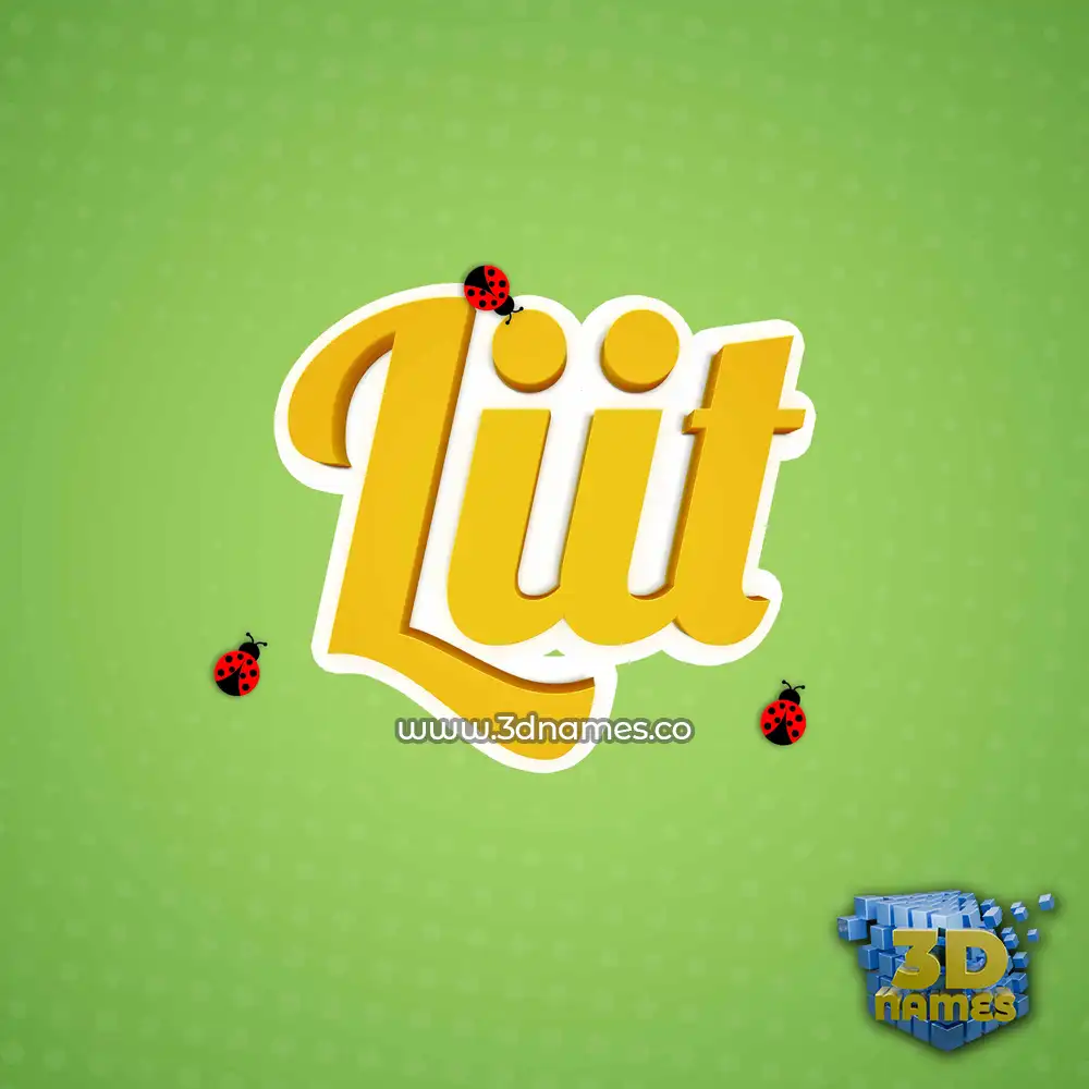 liit in Ladybugs style - 3D name wallpaper