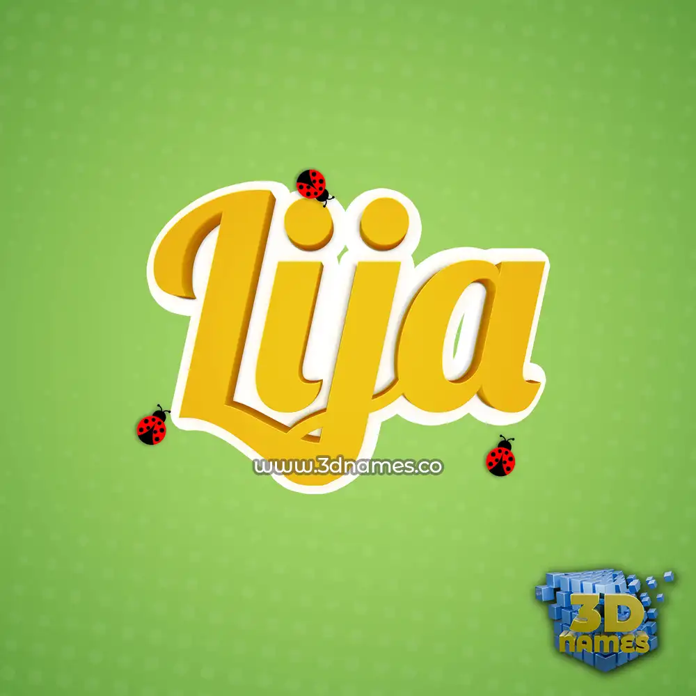 lija in Ladybugs style - 3D name wallpaper