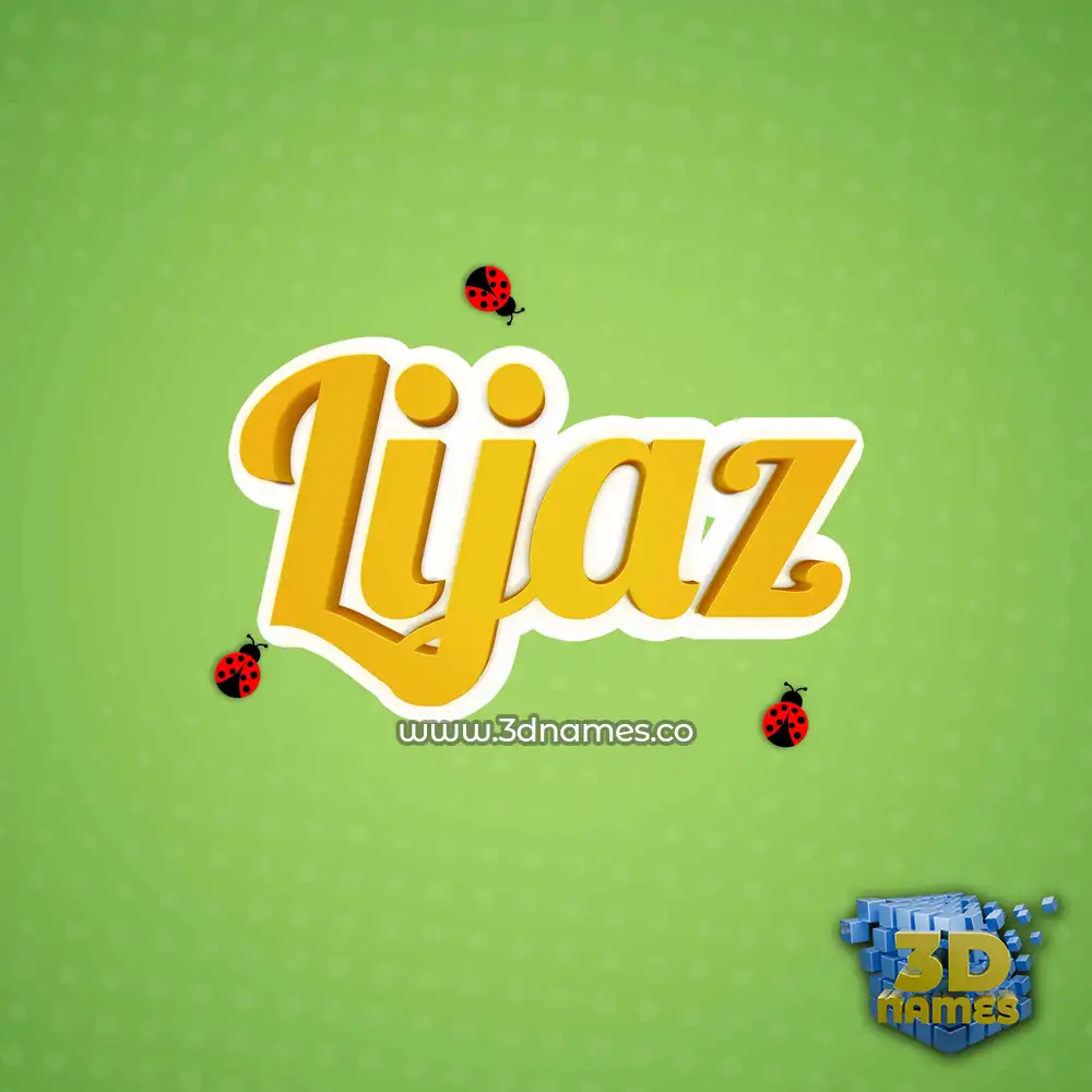 lijaz in Ladybugs style - 3D name wallpaper