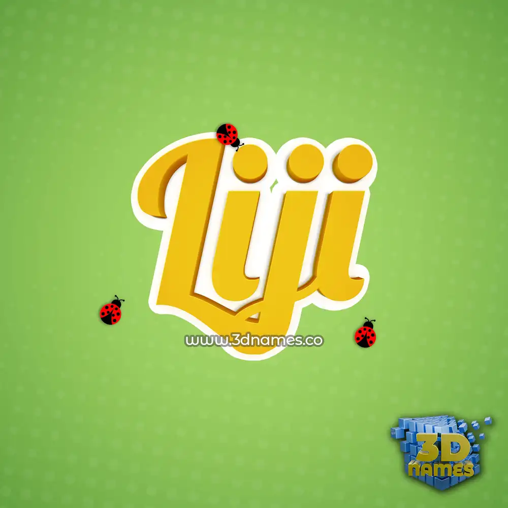 liji in Ladybugs style - 3D name wallpaper
