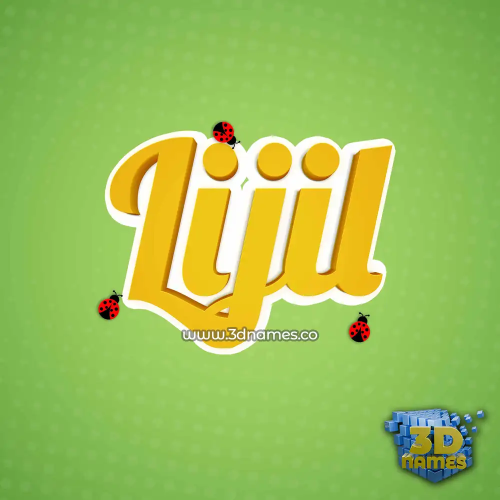 lijil in Ladybugs style - 3D name wallpaper