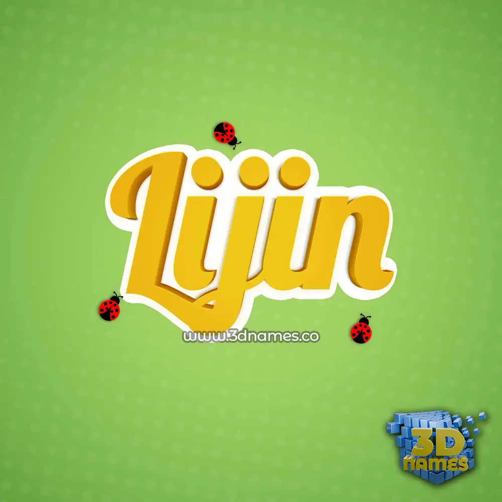 lijin in Ladybugs style - 3D name wallpaper