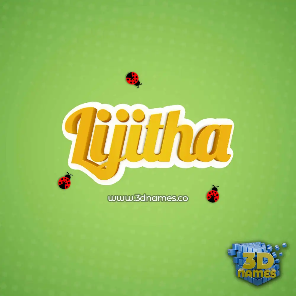 lijitha in Ladybugs style - 3D name wallpaper