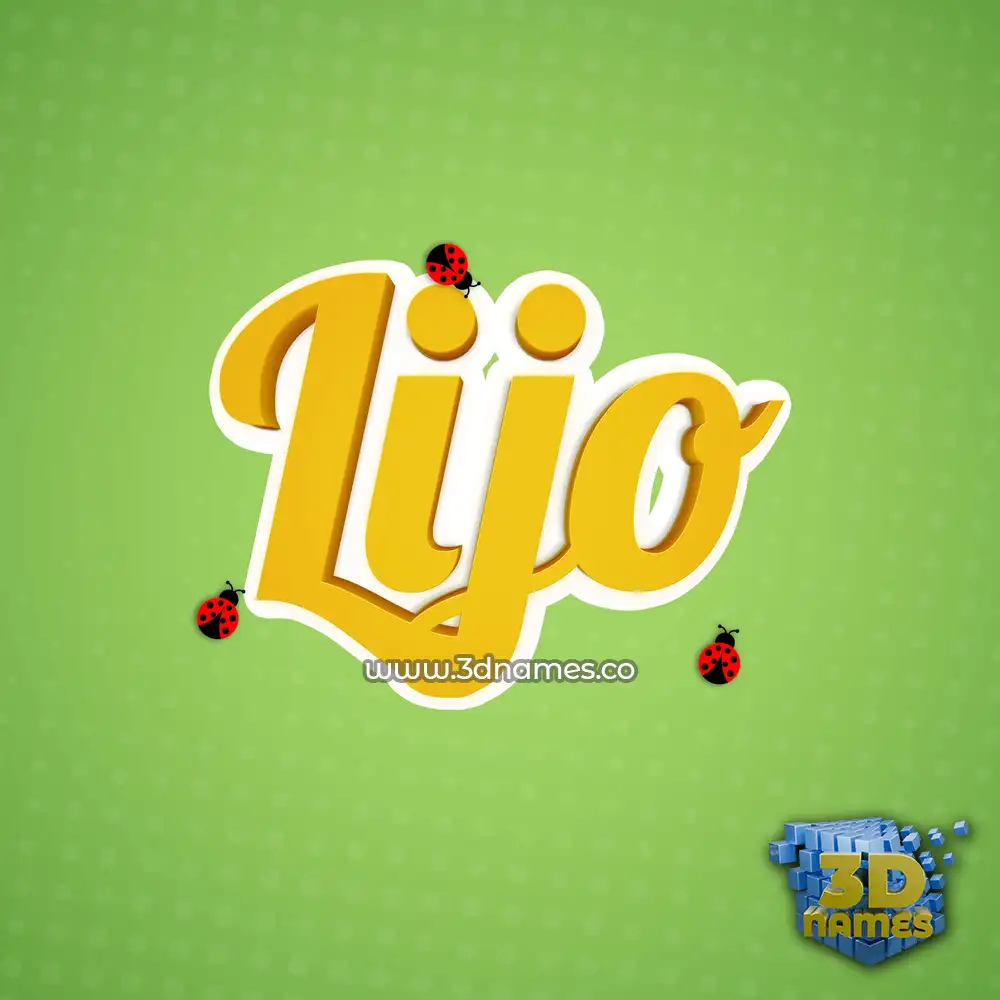 lijo in Ladybugs style - 3D name wallpaper