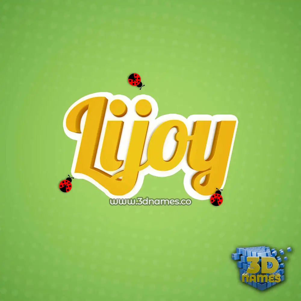 lijoy in Ladybugs style - 3D name wallpaper