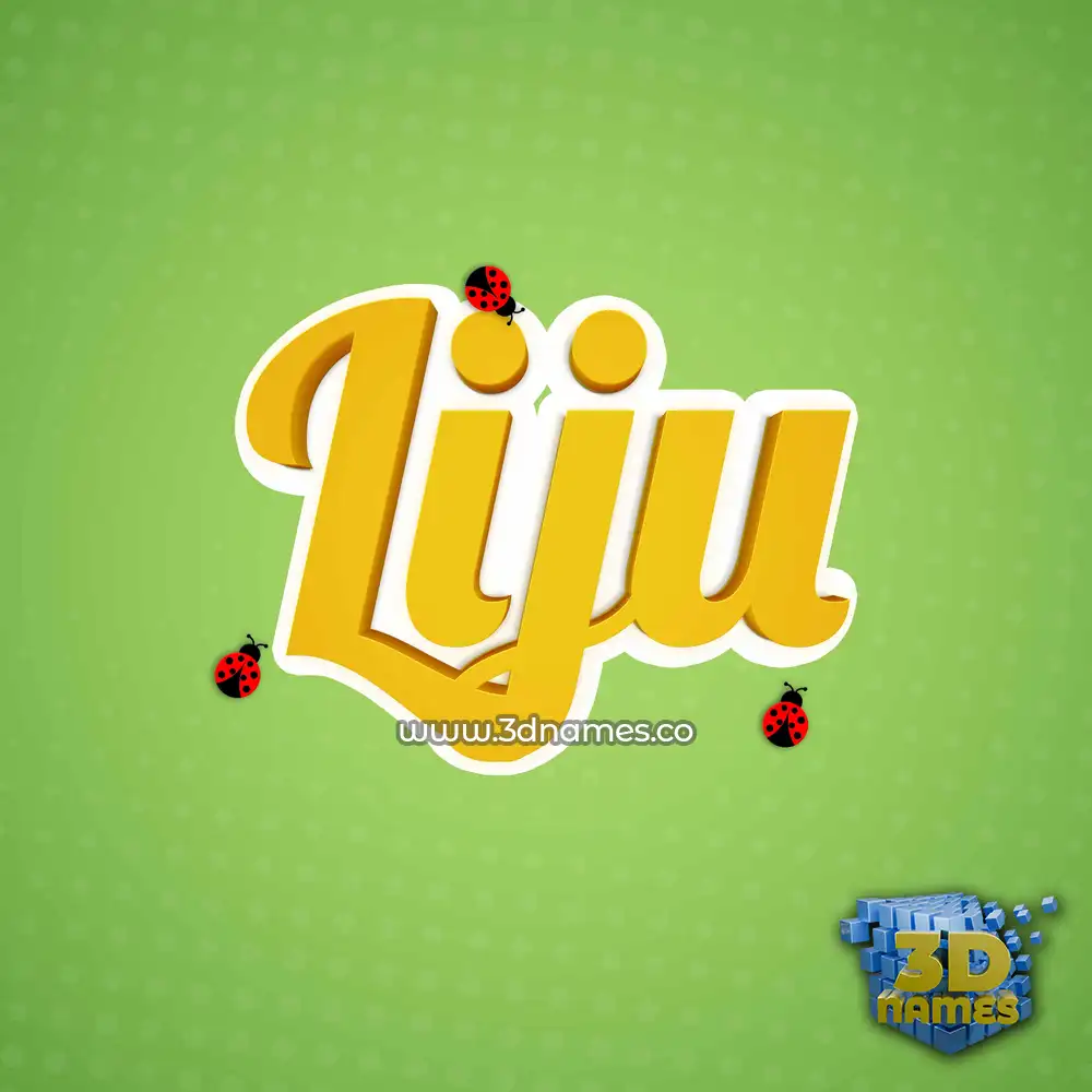 liju in Ladybugs style - 3D name wallpaper