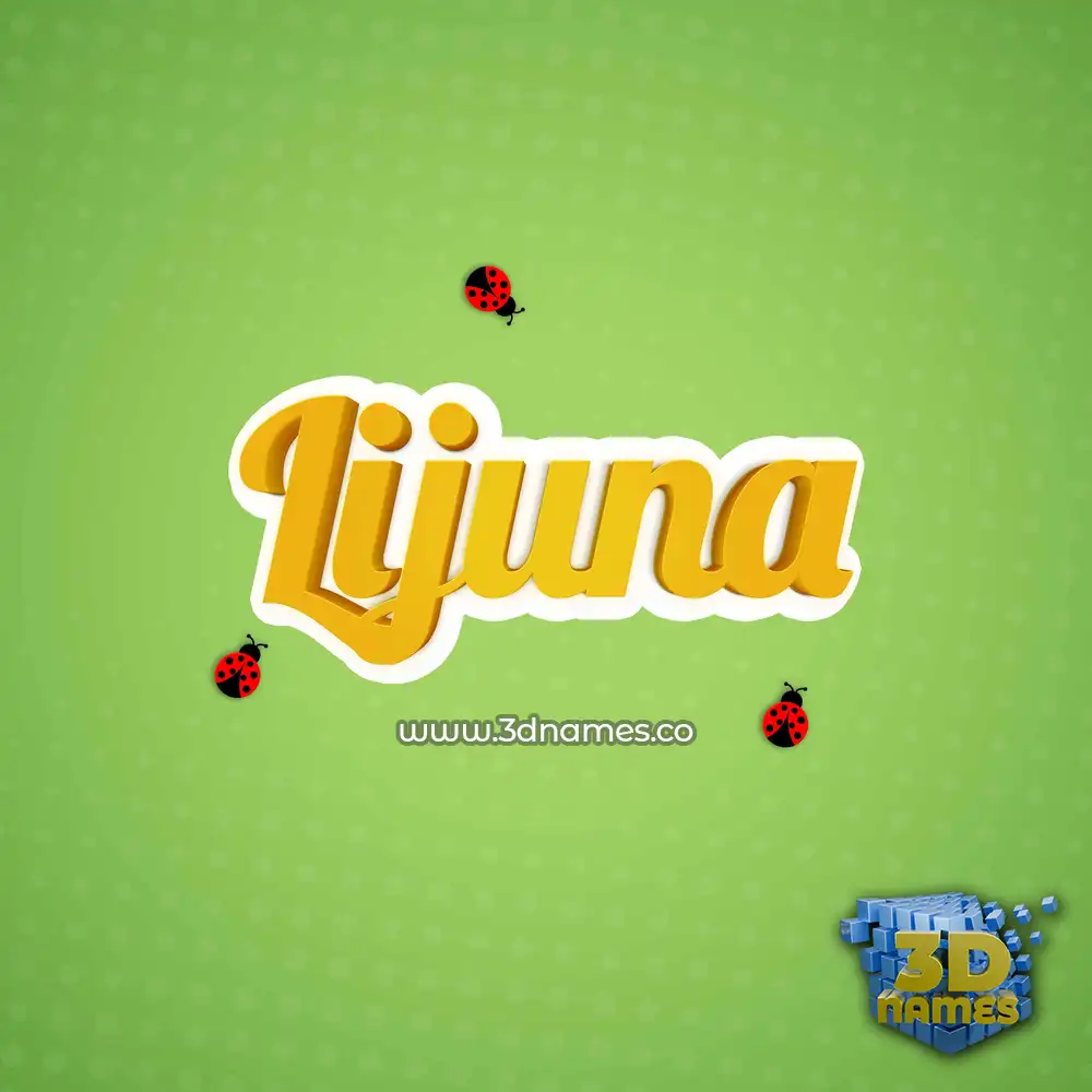lijuna in Ladybugs style - 3D name wallpaper