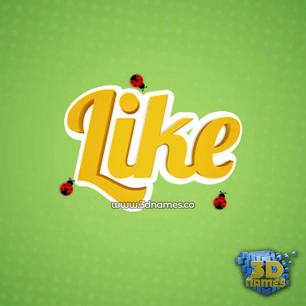 like in Ladybugs style - 3D name wallpaper