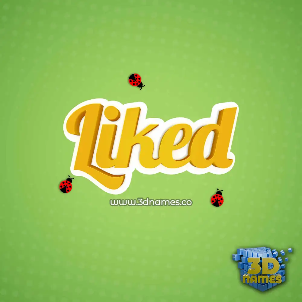 liked in Ladybugs style - 3D name wallpaper