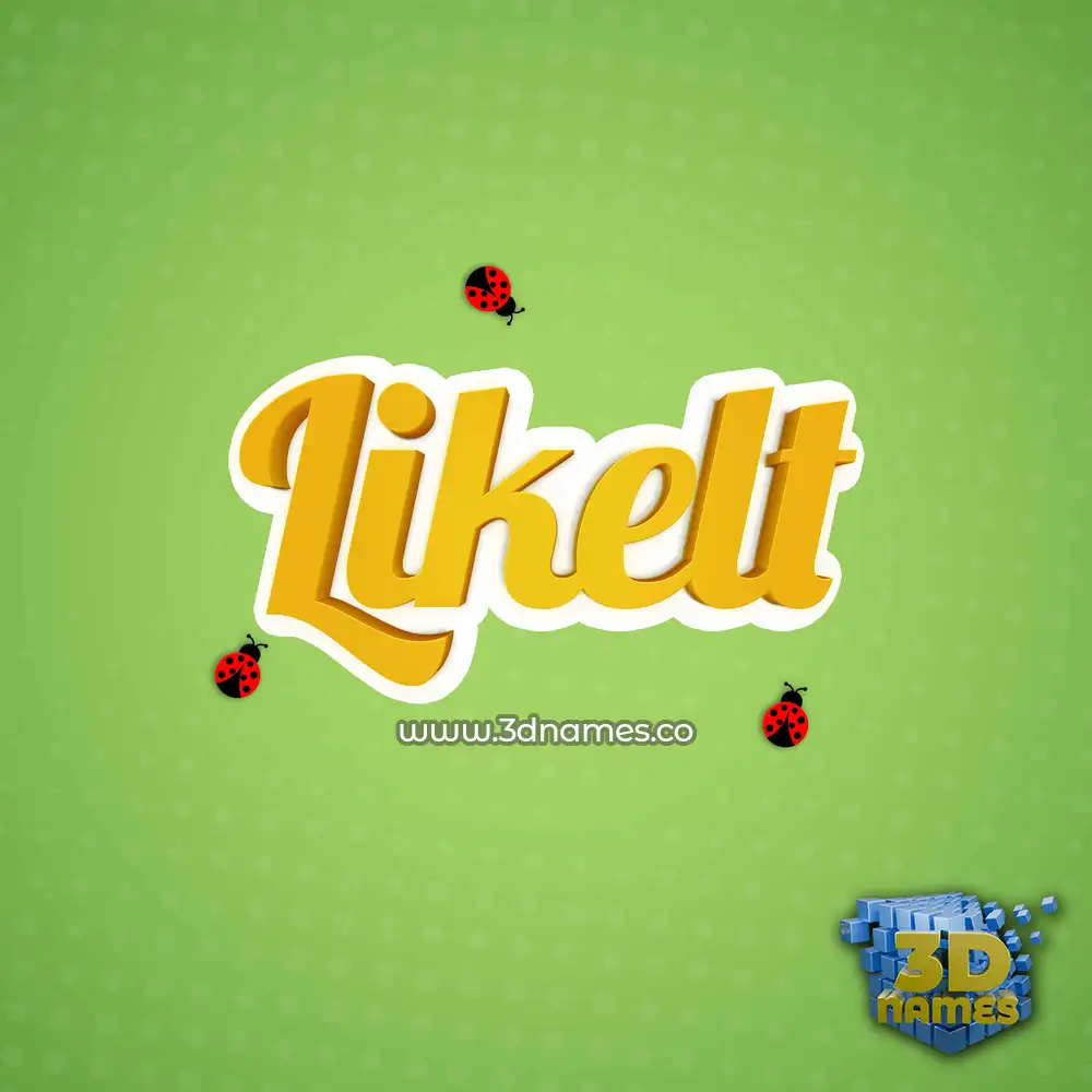 likelt in Ladybugs style - 3D name wallpaper